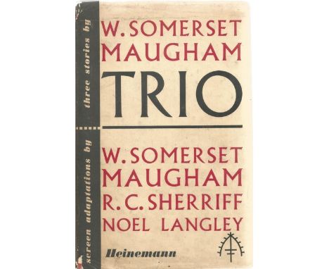 Hardback Book Trio Stories by W. Somerset Maugham First Edition 1950 published by William Heinemann Ltd with dedication on ti