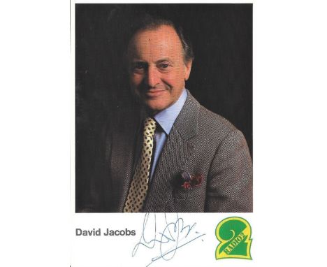 David Jacobs 6x4 colour Radio 2 promo photograph. Most of Jacobs's career after the late 1960s was at BBC Radio 2, although i