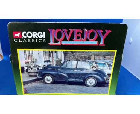 Vintage Toys. CORGI collection. A Die cast metal and plastic Morris Minor, From the Film 'Lovejoy'. In original box, unopened