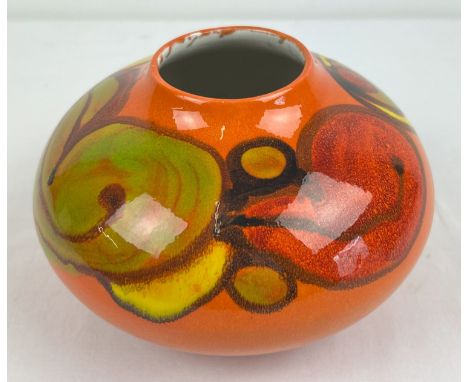 A mid century Poole Pottery delphis onion vase, with printed mark and Carolyn Willis painted signature to underside. Approx. 