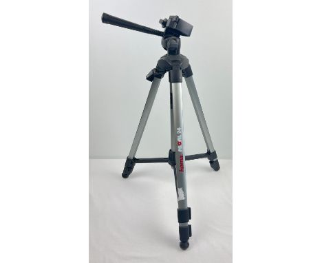 A Hama Profile 74 camera/video folding aluminium tripod stand. 