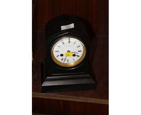 A WILSON AND GANDAR SLATE MANTEL CLOCK
