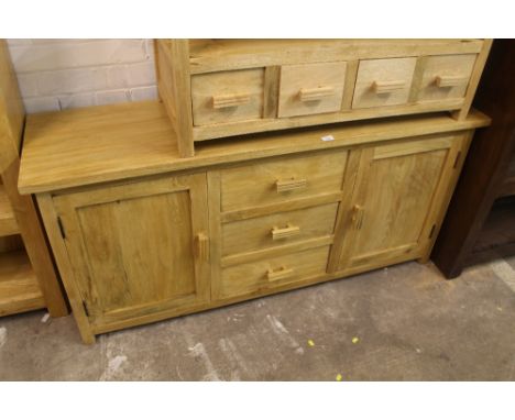 ** A MODERN LIGHT OAK SIDEBOARD *