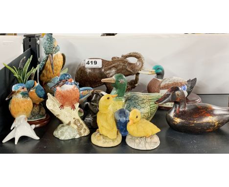 A group of animals by Goebel etc, tallest H. 16cm.