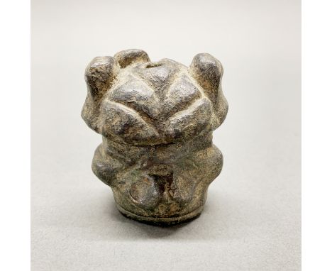 Antiquities Interest: A bronze mace head in the stylised form of a cat head. Scythian cc. 7th - 6thC BC. Prov. N. Forbes coll