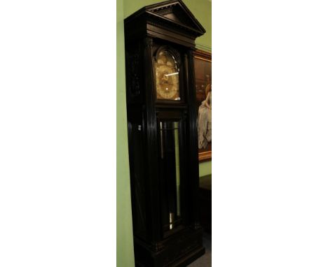 An impressive chiming longcase clock, retailed by Hierro Gonzalez &amp; Co, Habana, circa 1900, architectural pediment, pierc