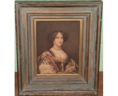 Attributed to Thomas Charles Wageman after Sir Peter Lely, portrait of the Countess of Nottingham, watercolour&nbsp;