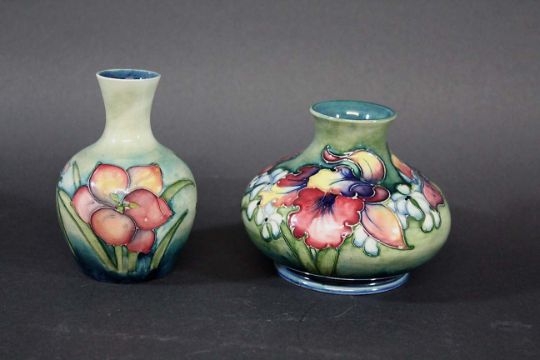 Moorcroft Pottery Including A Vase In The Orchid Design The