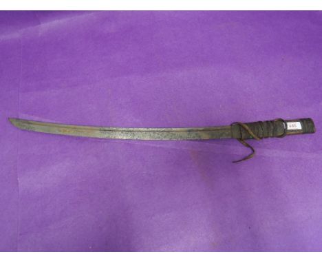 A Japanese sword in poor condition, no scabbard, blade length 20'. 51cm