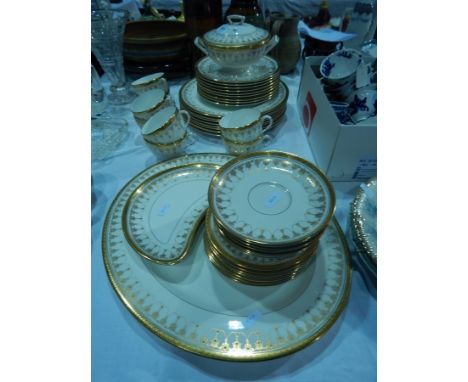Royal Worcester "Imperial" part dinner service including eight dinner plates, eight side plates, eight cups and saucers, eigh