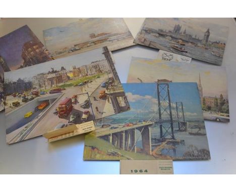 Advertising Interest: a group of Joseph Wilkinson Motors Ltd., 2 Hope Street Crescent,  calendars, including 1955, 1958, 1963