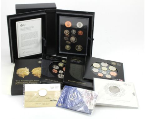 GB Royal Mint sets and packs (7): Definitive Proof Set 2015 aFDC cased with cert and sleeve; Mint Sets: 2008 Royal Shield of 