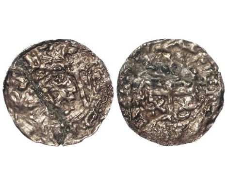 Stephen silver Penny, 'Watford' type, obverse die king's bust defaced with a cross. Nottingham mint, uncertain moneyer. S.128