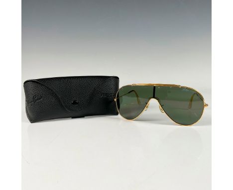 A Stunning pair of vintage Original Ray Ban gold plated Wings anti-glare sunglasses with Bausch &amp; Lomb lenses. Designed a