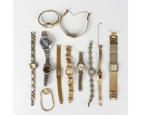 Twelve beautiful watches by different designers such as Gucci, Lassale, Benrus, Citizen, Seiko, and Geneva. Sold as is. The l