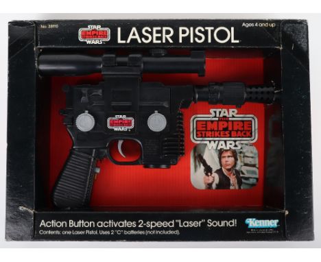 Vintage Kenner Star Wars Hans Solo The Empire Strikes Back Laser Pistol, No 38110 circa 1977 In mint original condition, box 