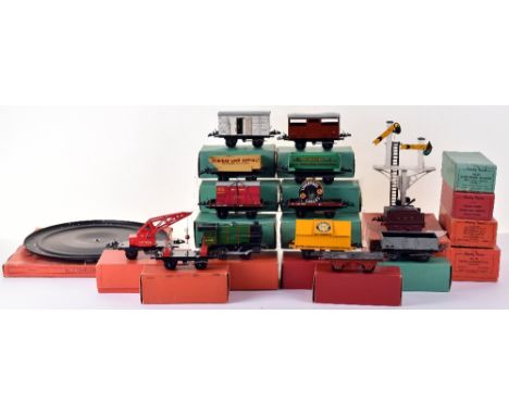 Hornby Trains 0 gauge boxed locomotive and rolling stock, M3 LMS Tank locomotive No.2270, in a blue GW box, fair to good, sli