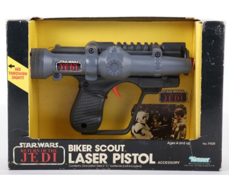Vintage Kenner Star Wars Return of The Jedi Biker Scout Laser Pistol, No 71520 circa 1983 In mint original condition, box is 