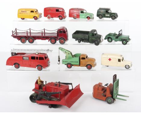 Quantity of Unboxed Dinky Toys Commercial Vehicles, including:14c Fork Lift Truck, 430 Commer Dinky Services Breakdown truck,