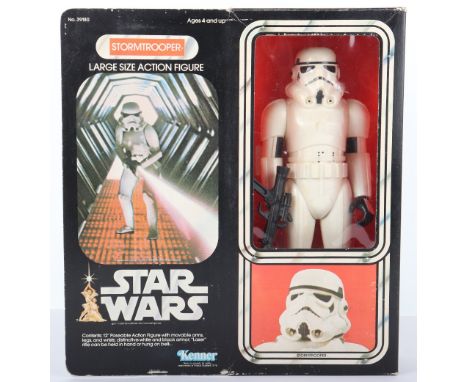 Vintage Kenner Star Wars Large Size Action Figure Stormtrooper, 12 inch poseable figure, with laser rifle, in good original c