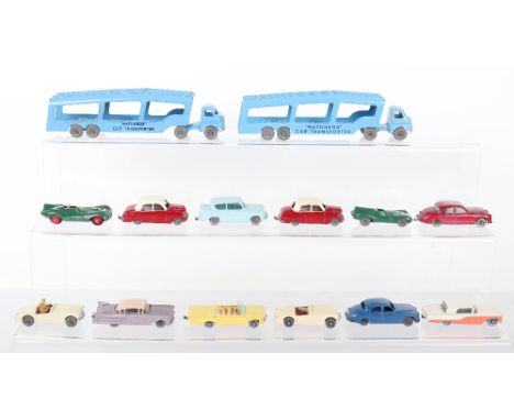 Original Early unboxed Matchbox Moko Lesney Car/Car Transporter Models, including: 2 x Accessory Packs A2 Bedford Car Transpo