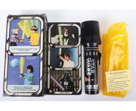 Boxed Palitoy Star Wars Light Saber, Cat no: 33325 circa 1977, 35 inches long inflatable sword, flashlight, blade holder, vin