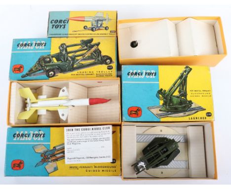 Scarce Corgi Major Toys 1115 Bristol Ferranti ‘Bloodhound’ Guided Missile, yellow/white missile, with RAF markings, rubber no