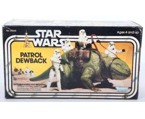 Boxed Kenner Star Wars Patrol Dewback Figure,1979 issue, Cat No.39240, in mint sealed condition, original box has edge wear a
