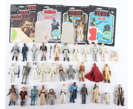 Thirty Two Loose 1st -2nd-3rd Wave Vintage Star Wars Figures, including: 5 x Stormtroopers (missing blasters), AT-AT Drivers 