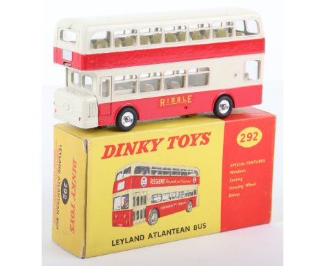 Dinky Toys boxed 292 Leyland Atlantean Bus, red and cream with Ribble transfers,white interior, spun hubs, very good conditio