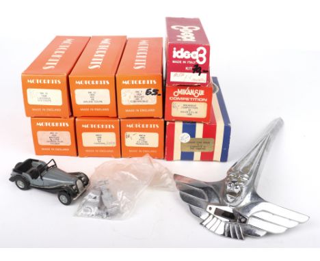 Six unmade White metal Boxed Motor Kits, including: MK 7 Jaguar 1950 MK V convertible,MK10 Bentley 1939 Vanden Plas Tourer,MK