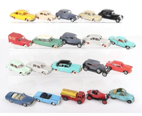 Quantity Of Norev (France) Plastic Model Cars,1/43 scale including: Citroen DS19,4CV Renault, Dyna Panhard, Renault R8, Alfa 