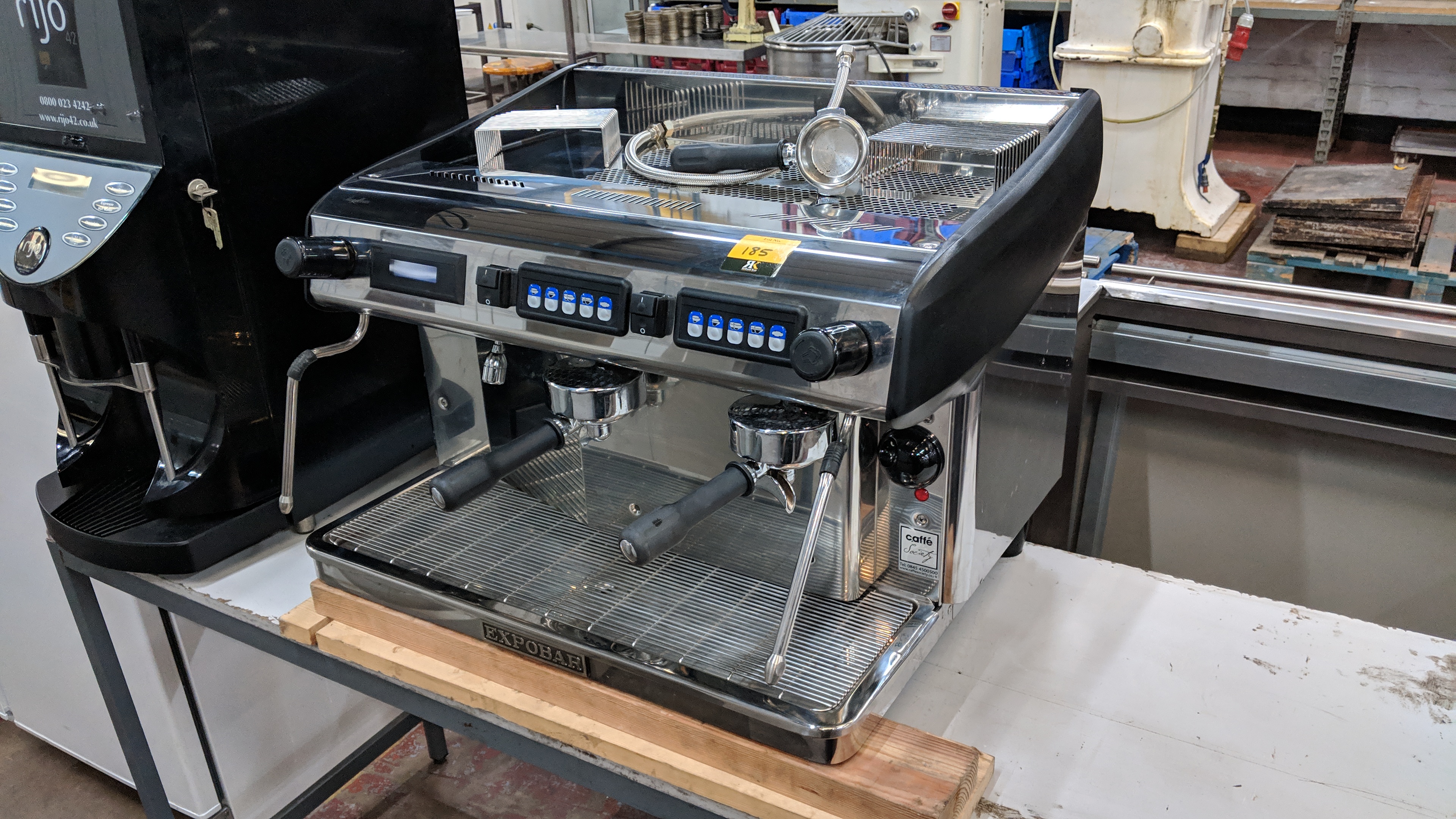 Expobar model MAC2GR Megacrem Display commercial twin head coffee