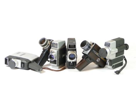 Twelve cine cameras, to include a Kodak movie camera, a Holiday zoom MM, a Zeiss Ikon Movikon 8, a Halina super eight, a Bell