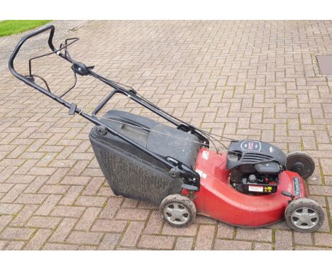 A Mountfield petrol driven lawn mower, having a Briggs &amp; Stratton engine, model number-S510 PD.