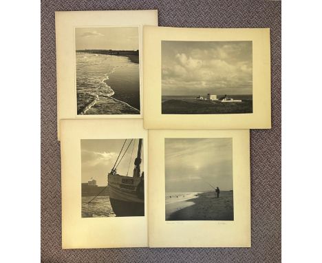 Four coastal photographs  by R. F. Perkin to include 'December Morning'. Landscape photograph 29.5 x 36.5cm. 