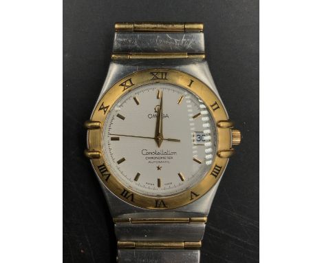 An Omega Constellation Chronometer automatic gentleman's wristwatch with 18ct crown serial no.81458072 in original box contai