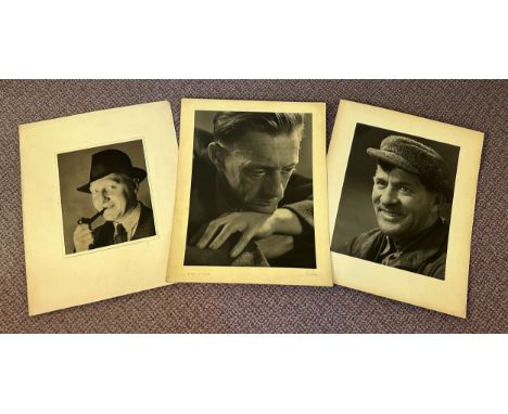 Three portrait photographs of Beverley and Cottingham characters by R.F. Perkin of Beverley to include 'A Man of Moods '47'. 