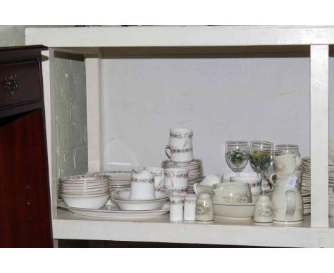 Large collection of 1940's enamel Butlin badges, teawares, Royal Doulton Lambethware Florinda, glass, barometer, Ordnance Sur