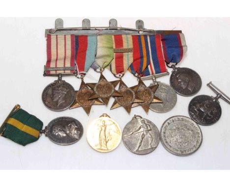 Collection of WWII medals. Awarded to (medal bar) K. X. 90035 A. JOHNSON STO. I. R.N.and K. X. 90035 A. JOHNSON CH. B. 33749 