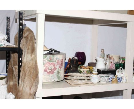 Large collection including Noritake tea and dinner wares, Flagon jug, Border Fine Arts, fishing creel, tin of fishing flies, 