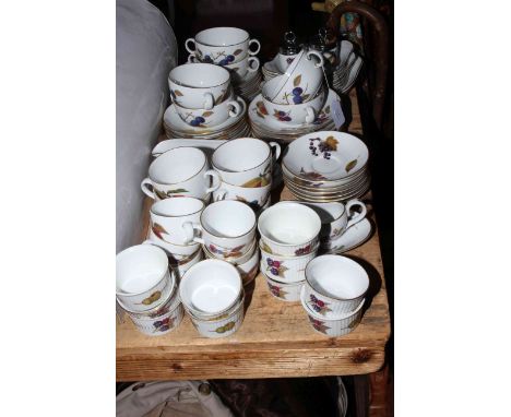 Collection of Royal Worcester Evesham tableware.