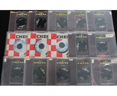 CHESS - UK 7" - Scorching collection of 30 x 7" cuts from the fabled label. Artists/titles/cat. Numbers include Muddy Waters 