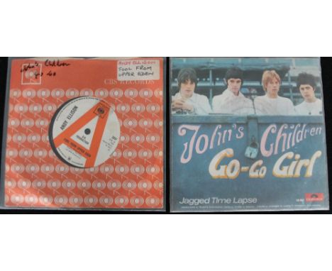 PROMOS - JOHN'S CHILDREN/ANDY ELLISON - FOOL FROM UPPER EDEN/Go-Go Girl - Scarce 7" promo from the John's Children and Jet le