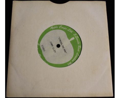 JIMMY CLIFF - STRUGGLING MAN ACETATE - APPLE - The Apple Corps Ltd. issued 7" acetate recording. With 'Apple Corps Ltd. & Sav
