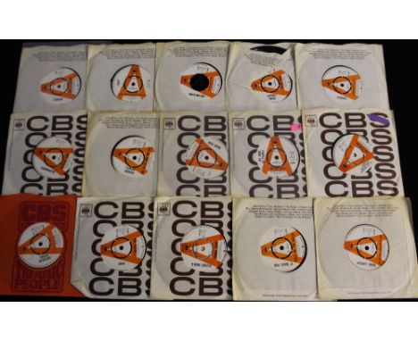 CBS PROMOS - 1969-73 - Brill selection of 26 x 7" promotional red/white issues, with many obscure and collectable titles. Art
