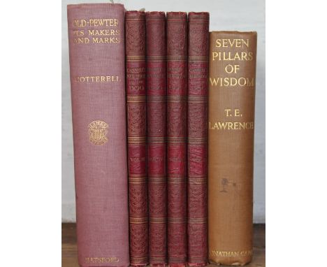 COTTERELL (H), OLD PEWTER ITS MAKERS AND MARKS, with touch plate plates to the back, London, Batsford, 1929; LAWRENCE (T.E.),