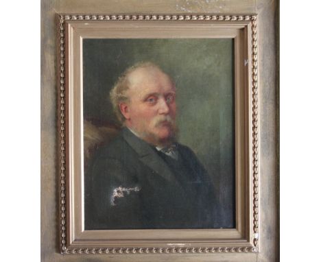 English School - late 19th century,oil on canvas,Portrait of a gentleman,36.5cm x 29cm - framed (as found)