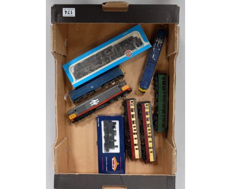 A collection of OO gauge railway models to include boxed Airfix Royal Scottish Fusilier in LMS livery, Airfix diesel engine 3