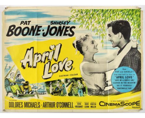 April Love (1957), British Quad, 40 x 30 inches, folded, printed by Stafford & Co  Director Henry Levin Stars Pat Boone, Shir